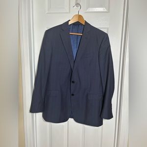 Brooks Brothers Wool Striped Blue Tessuto Blazer Size 42 R